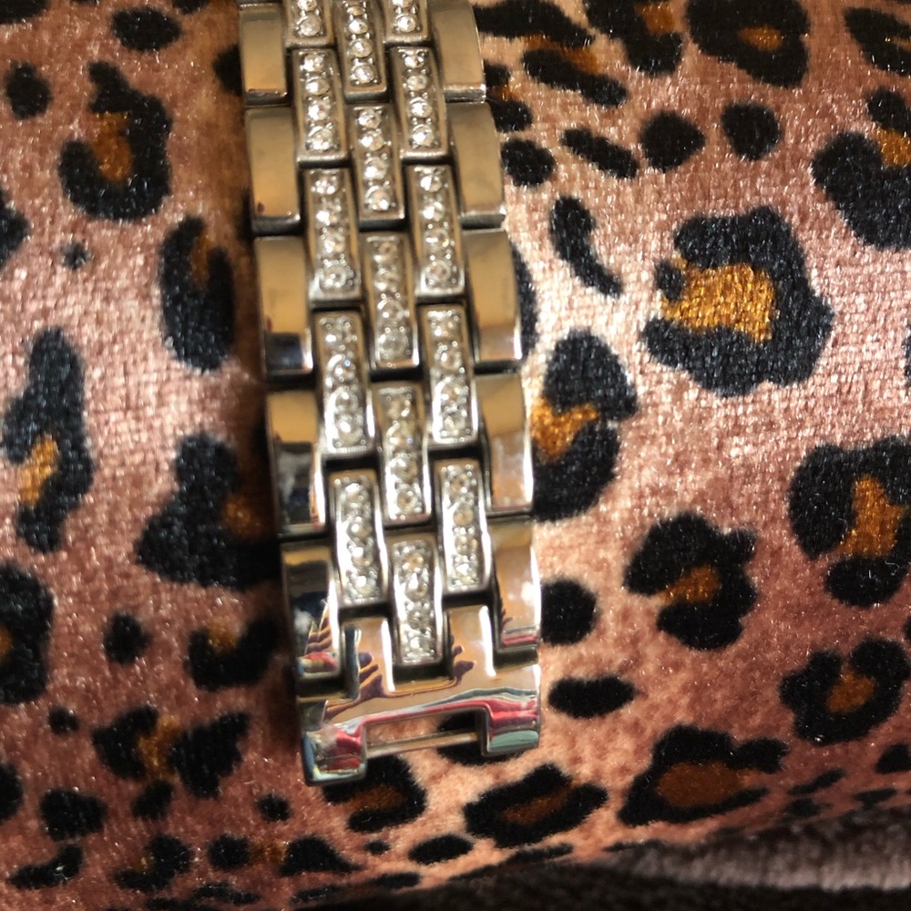 Silver Bracelet with Rhinestones
